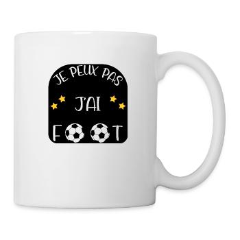 J'peux pas, j'ai foot ! - Mug blanc - blanc - Droite