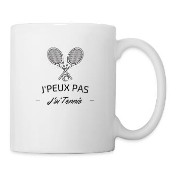 Je peux pas, J'ai tennis - Mug blanc - blanc - Droite