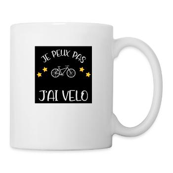 J'peux pas, j'ai vélo ! - Mug blanc - blanc - Droite