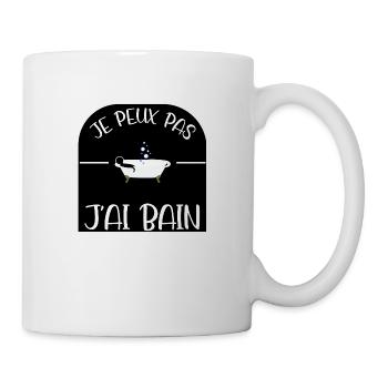J'peux pas, J'ai bain - Mug blanc - blanc - Droite