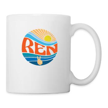 Ren Shirt Vintage Sunset Ren Groovy Tie Dye - Tasse - Weiß - Rechts