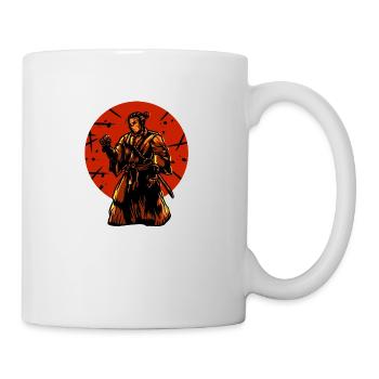 Samurai Japan Ninja japanese art art - Mug - white - Right