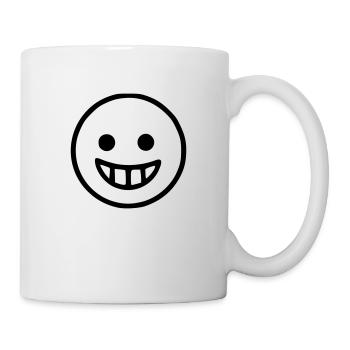 Emoji Skizze glücklich schwarz - Mug blanc - blanc - Droite