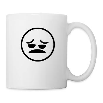 Emoji sketch evil black - Mug blanc - blanc - Droite