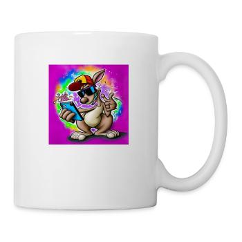 Kangaroo makes Selfie V3 gift - Mug - white - Right