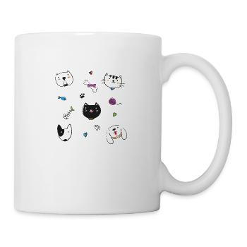 Dogs & cats - Mug - white - Right