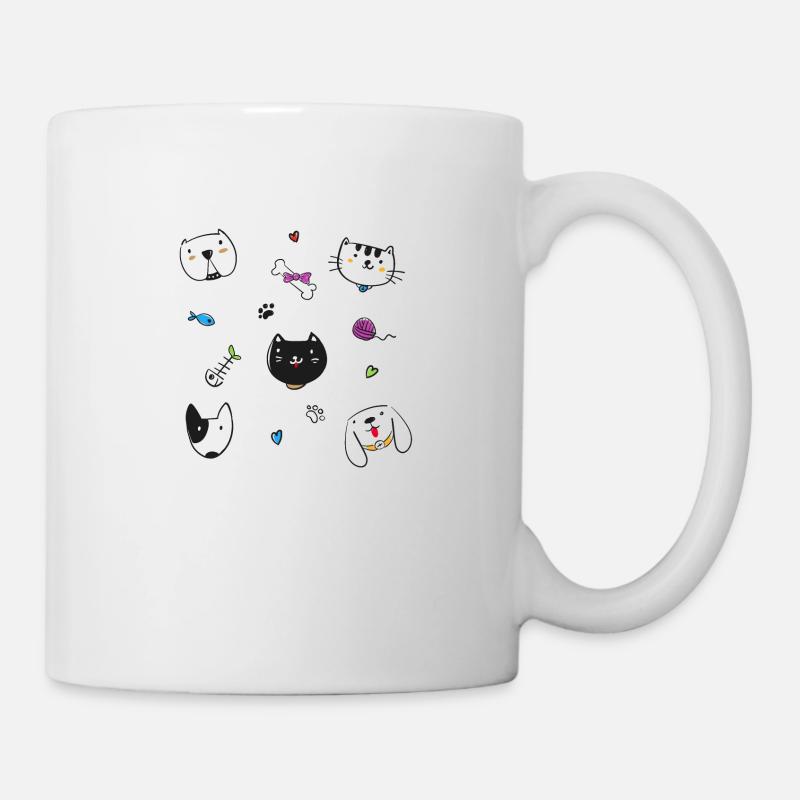 Chiens et chats - Mug blanc - blanc