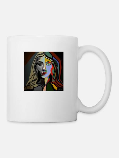 Picaso-Style Geschenk - Tasse - Weiß