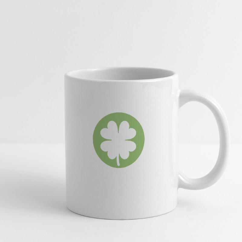 Trèfle vert pour la Saint-Patrick Mug blanc