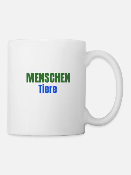 Ich hasse Menschen Tiere sind Ok - Tasse - Weiß