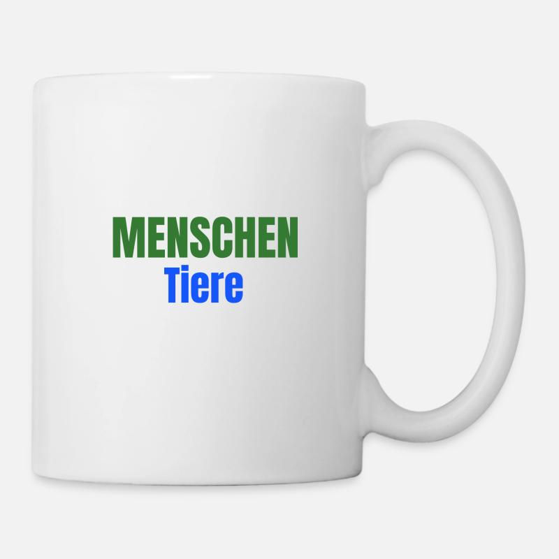 Ich hasse Menschen Tiere sind Ok - Tasse - Weiß
