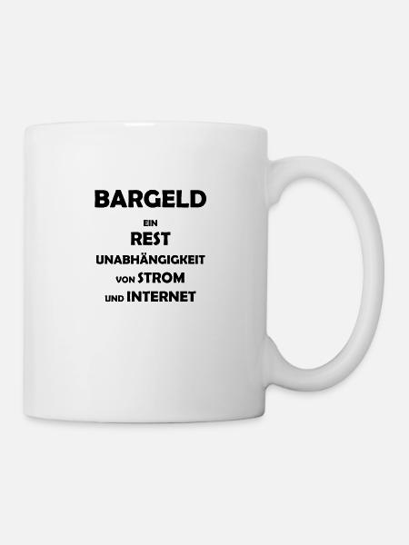 Bargeld - Tasse - Weiß