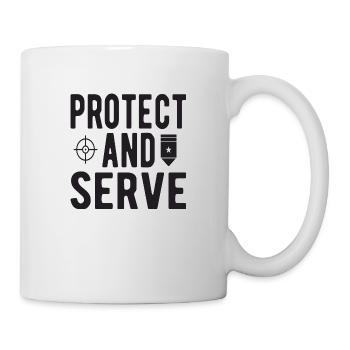 Protéger et servir - Mug blanc - blanc - Droite