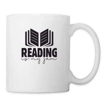 Reading is my Jam - Tasse - Weiß - Rechts