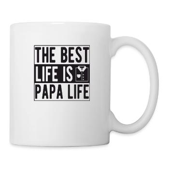 La meilleure vie est la vie de Papa - Mug blanc - blanc - Droite