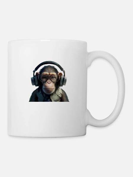 Maki le singe mélomane - Mug blanc - blanc