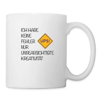 Keine Fehler - Tasse - Weiß - Rechts