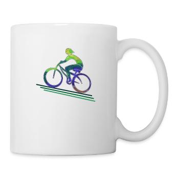 Cycliste - Mug blanc - blanc - Droite