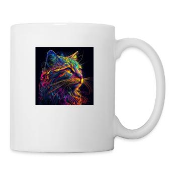 Colorful cat, colorful design - Mug - white - Right