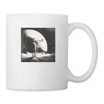 Astronaut on the moon with peace flag - Mug - white - Right