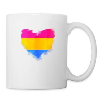 pansexual,heart,LGBT,flag,graphic - Mug - white - Right
