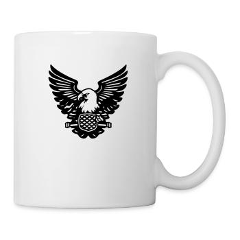 flying eagle opening its wings - Mug - white - Right