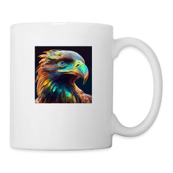 Coloured eagle, unique design, - Mug - white - Right
