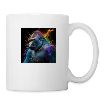 Colored gorilla, unique design - Mug - white - Right