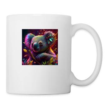 Farbiger Koala, einzigartiges Design - Tasse - Weiß - Rechts