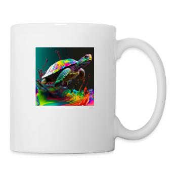 Colored turtle, unique design - Mug - white - Right