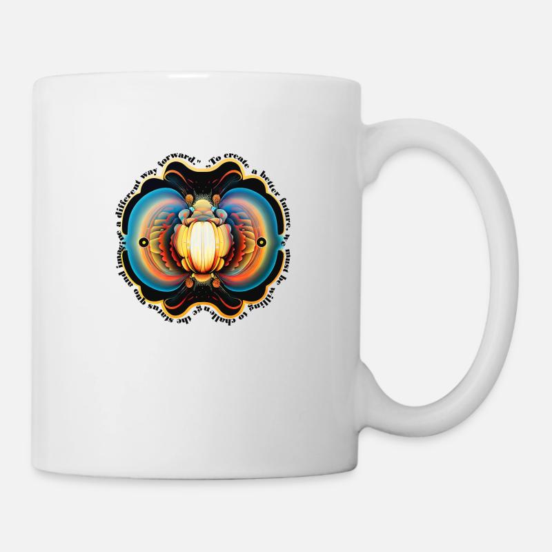 Autocollant Mandala - « Un avenir meilleur » - Mug blanc - blanc
