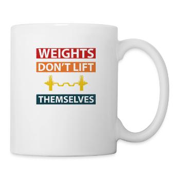 Dieses Gewicht wird sich nicht von selbst heben. Fitness - Tasse - Weiß - Rechts