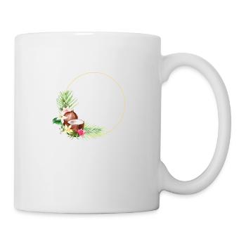 Tropical Green Gold Circle customizable - Mug - white - Right
