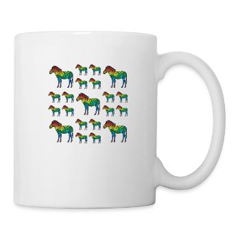 Zèbres - Mug blanc - blanc - Droite