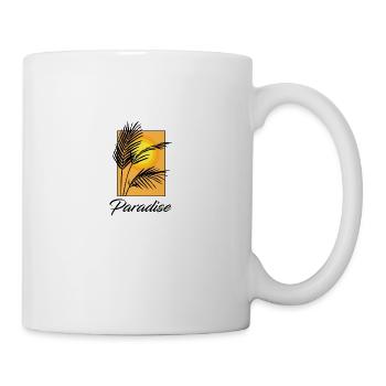 Paradise palm leaves - Tasse - Weiß - Rechts