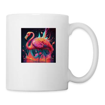 Colored flamingo, unique design - Mug - white - Right
