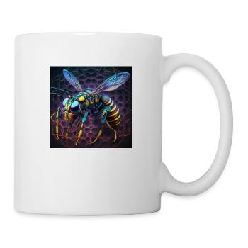 Guêpe colorée, design unique - Mug blanc - blanc - Droite