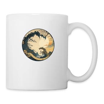 No. 3: Japanese Dragon Style Kanagawa Ukyio-e - Mug - white - Right