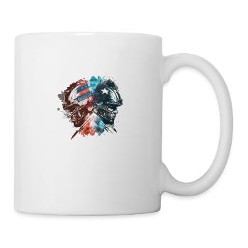 American Football - Spieler - Logo - Tasse - Weiß - Rechts