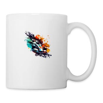 Rennwagen - Rennflitzer - Motorsport - Tasse - Weiß - Rechts