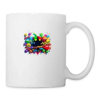 Arcade Neon Gaming Monster - Tasse - Weiß - Rechts