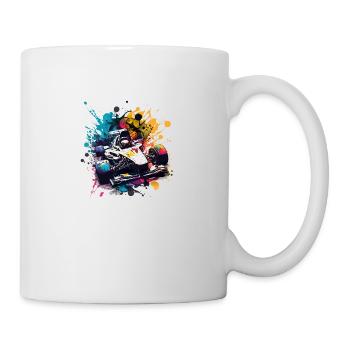 Rennwagen - Rennflitzer - Motorsport - Tasse - Weiß - Rechts