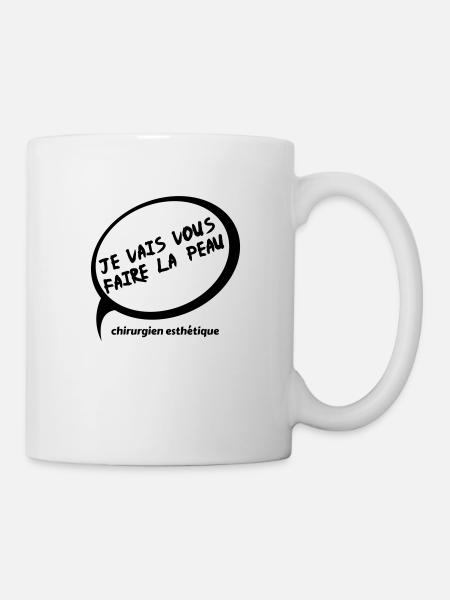 je vais vous faire la peau 01 - Mug blanc - blanc