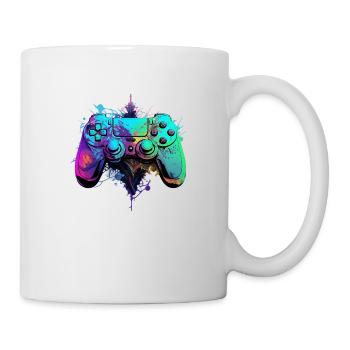 Neon Gaming Controller / Kontroller - Tasse - Weiß - Rechts