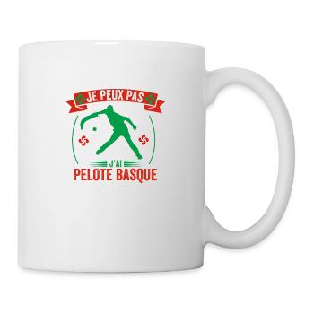 je peux pas j'ai Pelote basque , cadeau drôle - Mug blanc - blanc - Droite