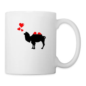 Chameau amoureux - Mug blanc - blanc - Droite