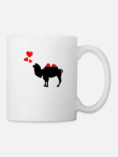 verliebtes kamel - Tasse - Weiß