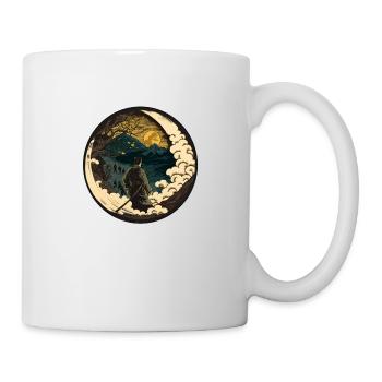 Nr. 7 : Japanischer Art Samurai Fighter Ukiyo_e Stil - Tasse - Weiß - Rechts