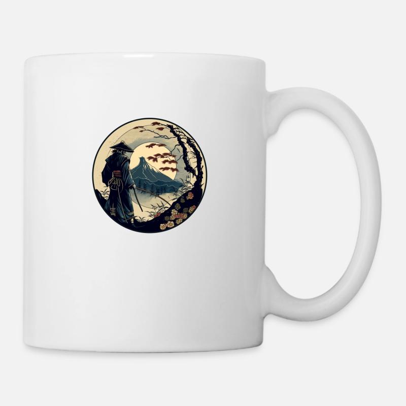 No 2 : Japanese Art Samurai Fighter Ukiyo_e Style - Mug - white