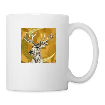 Hirsch - Tasse - Weiß - Rechts